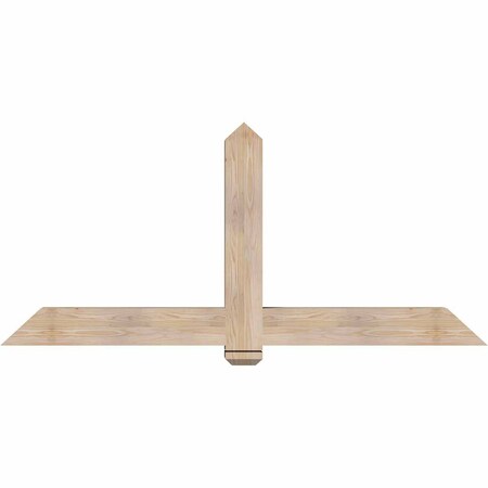 Ekena Millwork Eugene Smooth Timber Gable Bracket, Douglas Fir, 72"W x 33"H x 5 1/2"D x 5 1/2"F, 11/12 Pitch GBW072X33X0606EUG00SDF